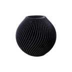 Spira Vase in Schwarz