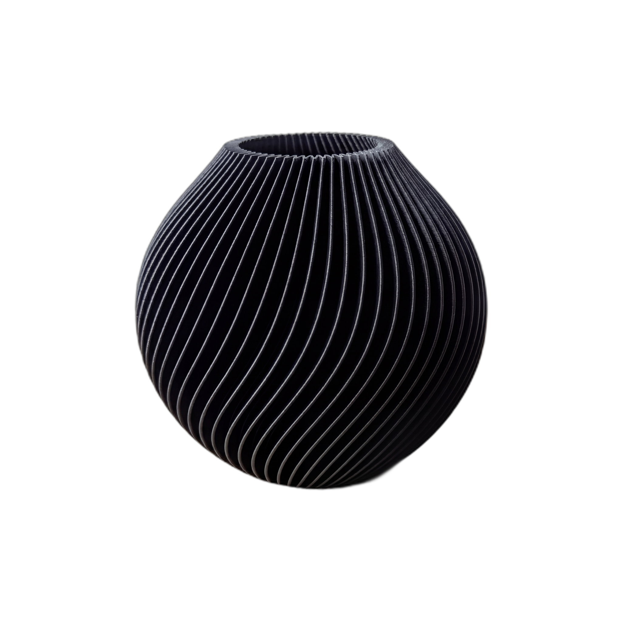 Spira Vase in Schwarz