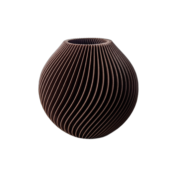 Spira Vase in Braun